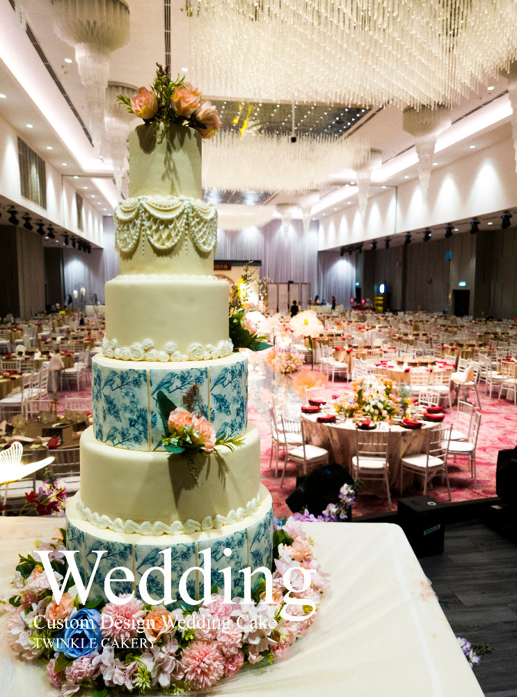 Chinese Blue and White Porcelain Wedding Cake(中式青花瓷设计结婚蛋糕)