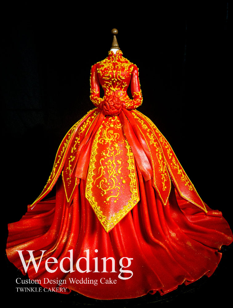 Chinese Wedding Gown Wedding Cake