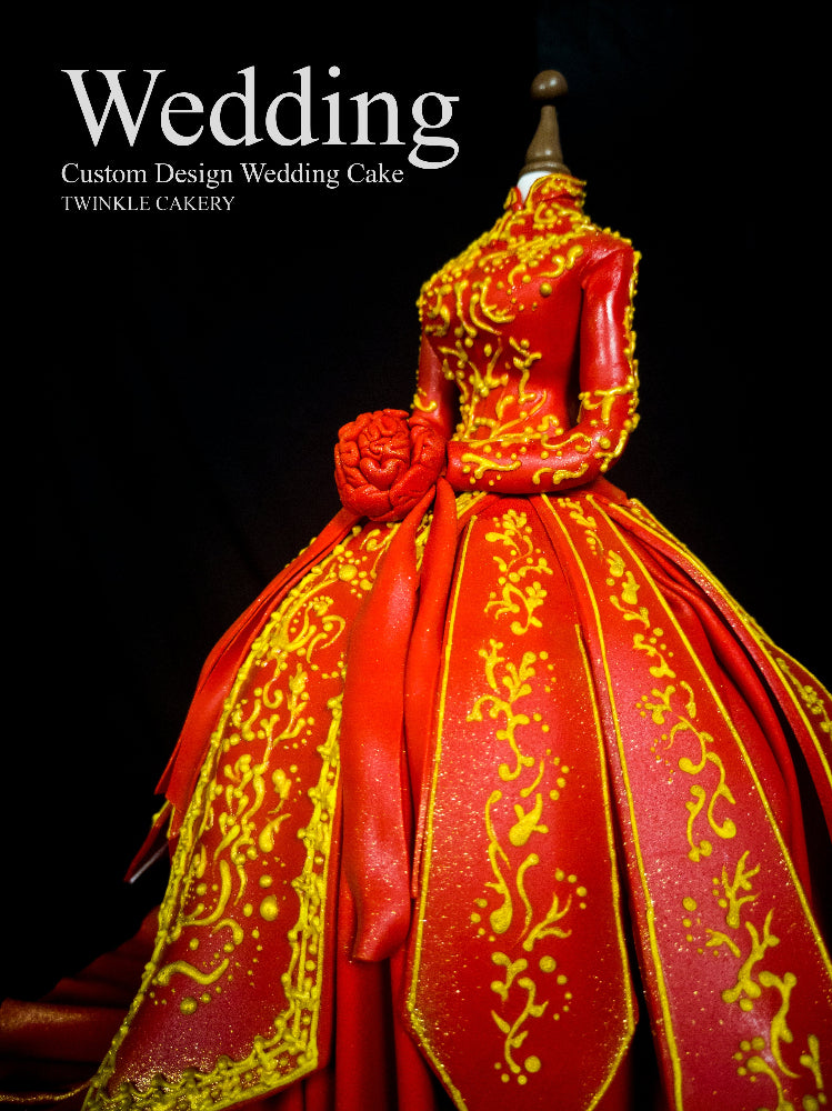 Chinese Wedding Gown Wedding Cake