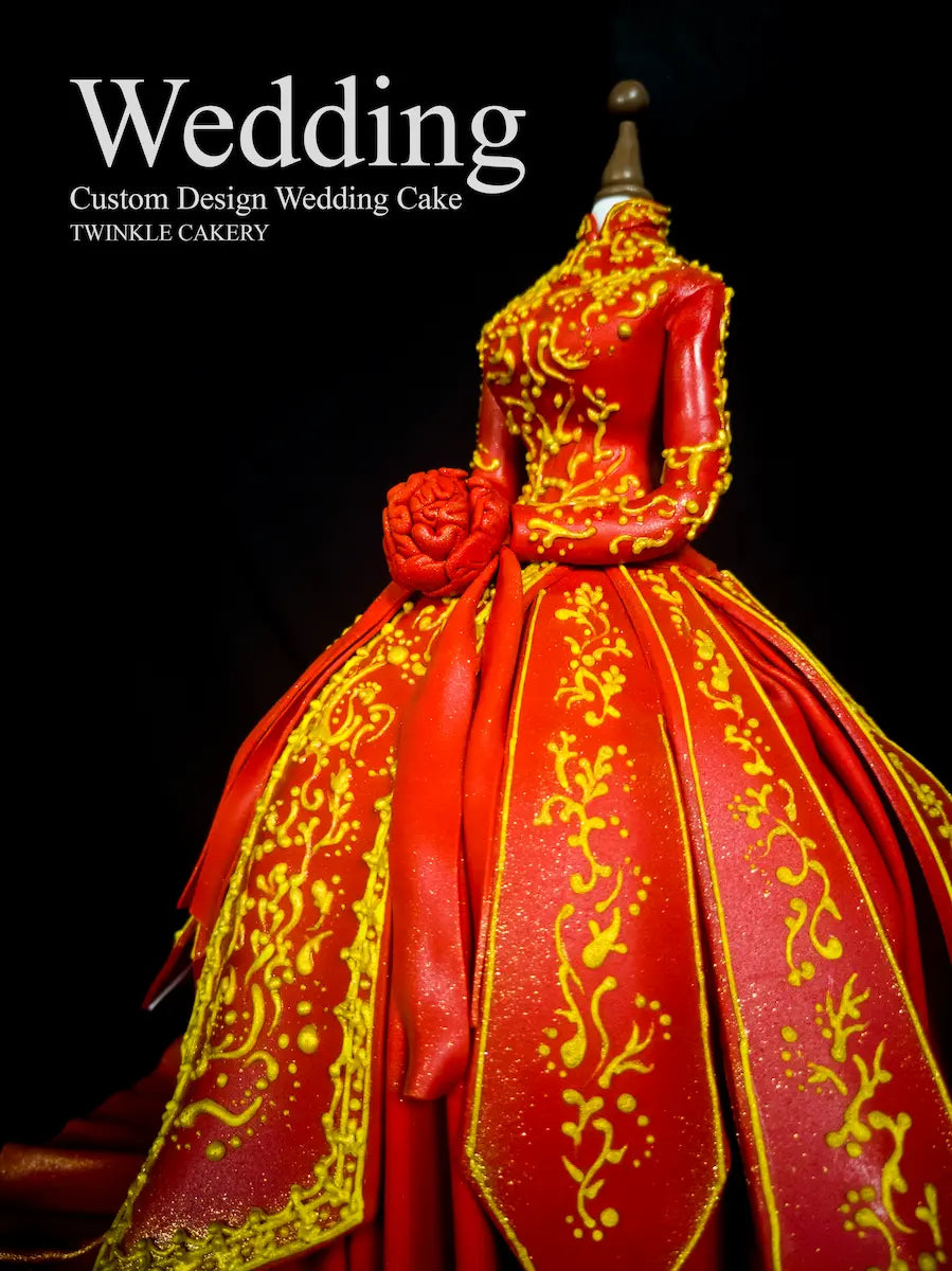 Chinese Wedding Gown Wedding Cake