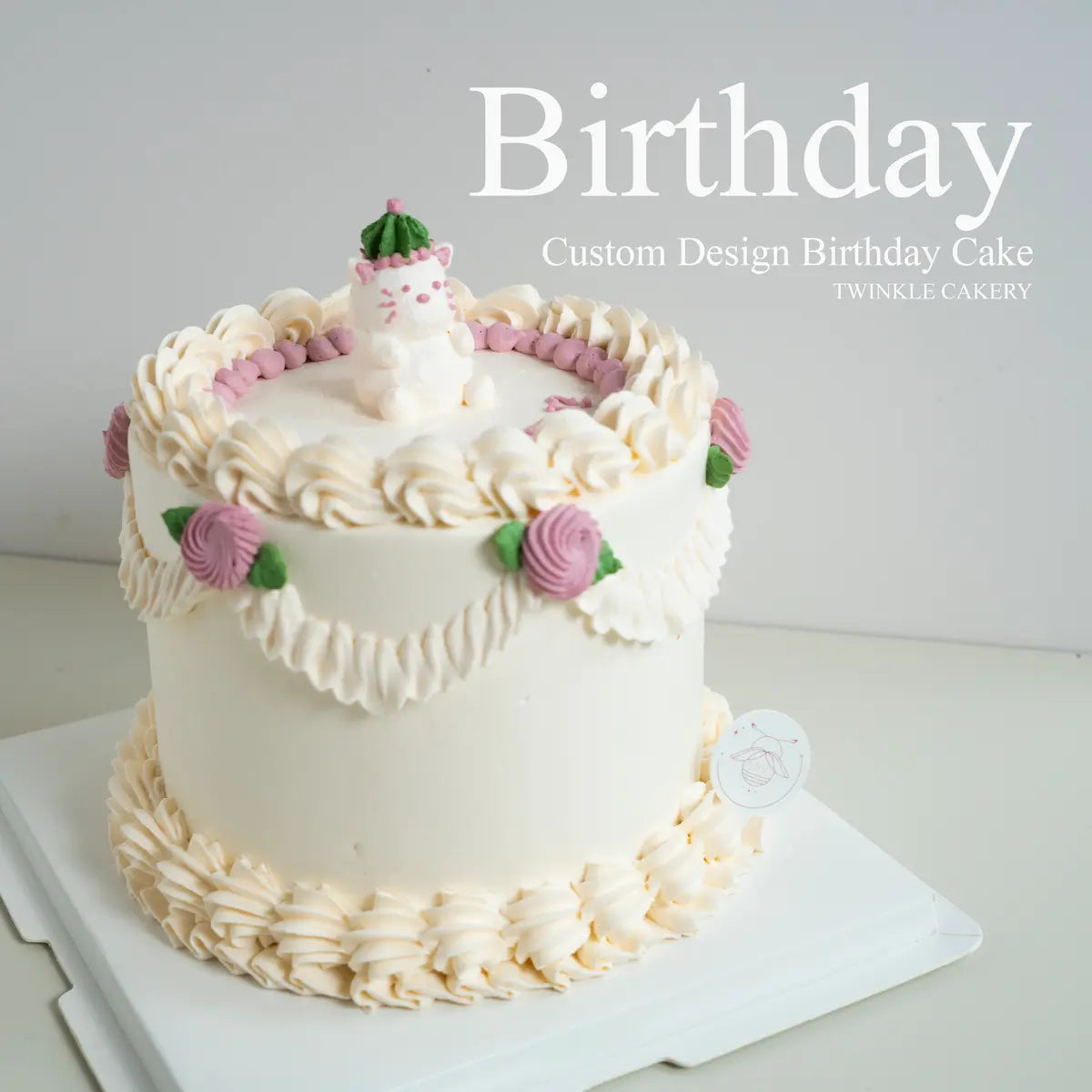 Mini Kitty Birthday Cake with Less Sugar Option - Selangor