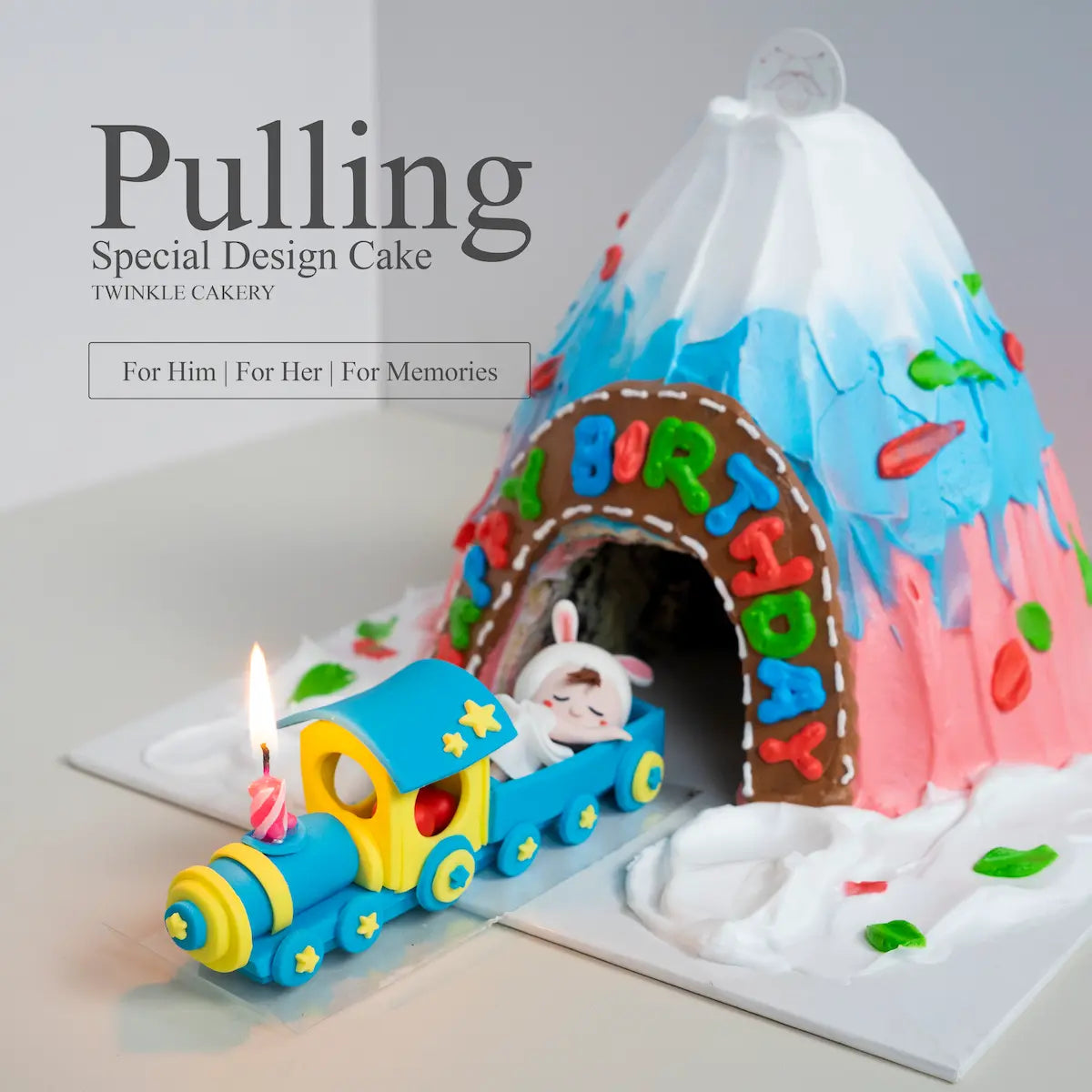 Baby Pulling Cake with Handmade
Topper ā Selangor/KL Delivery