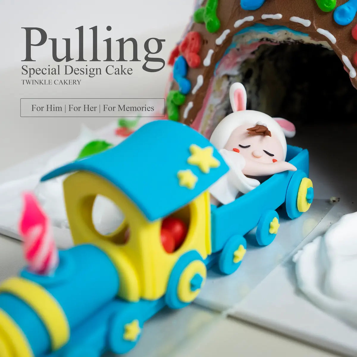 Baby Pulling Cake with Handmade
Topper ā Selangor/KL Delivery