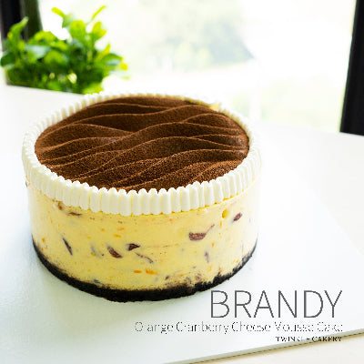 Premium brandy-soaked cranberries in orange cheesecake, Selangor