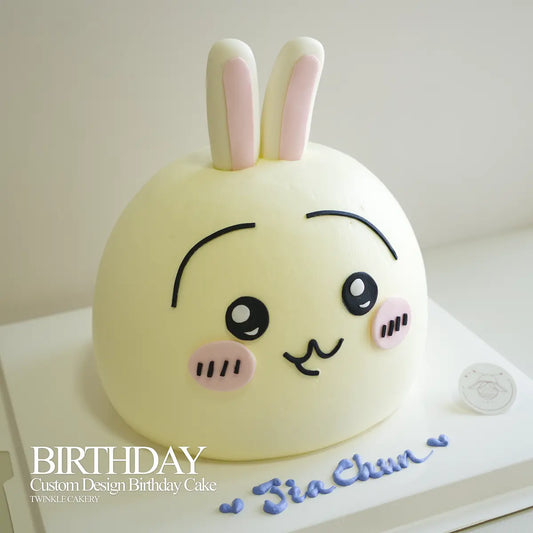 3D Chiikawa custom cake featuring high-detail 100% handmade fondant, serving Kuala Lumpur and Selangor.