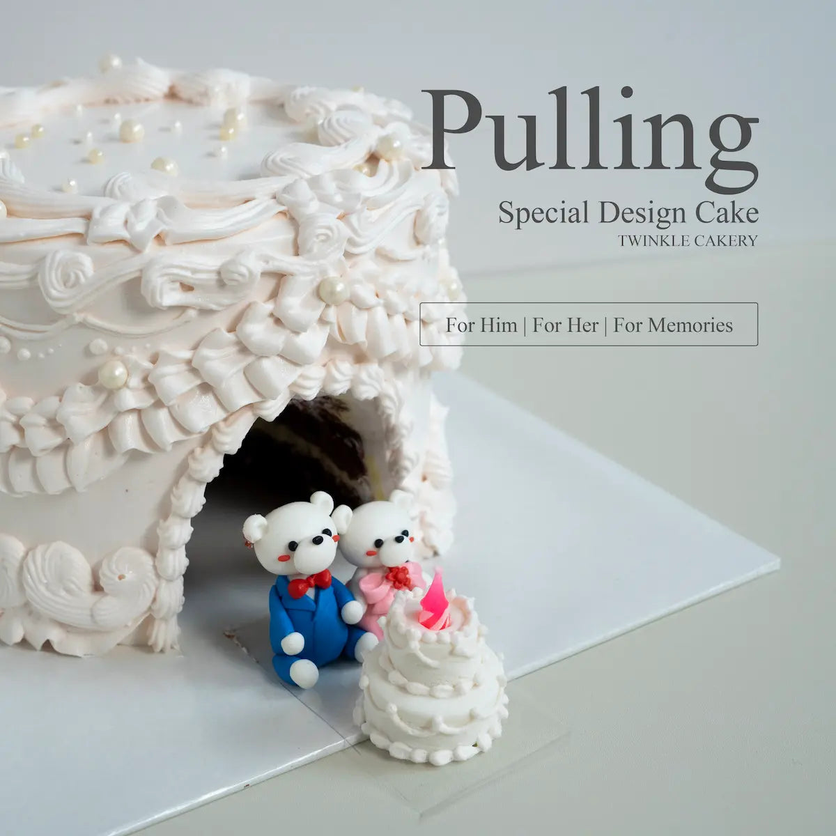 Romantic Couple Pulling Cake – Selangor/KL Delivery