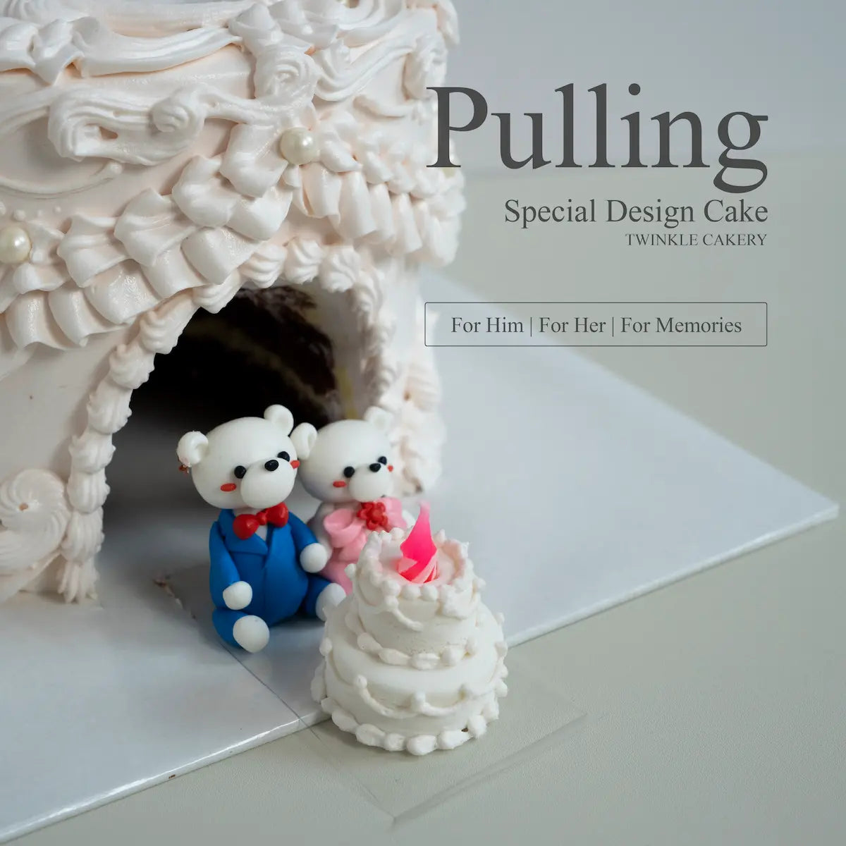 Romantic Couple Pulling Cake – Selangor/KL Delivery