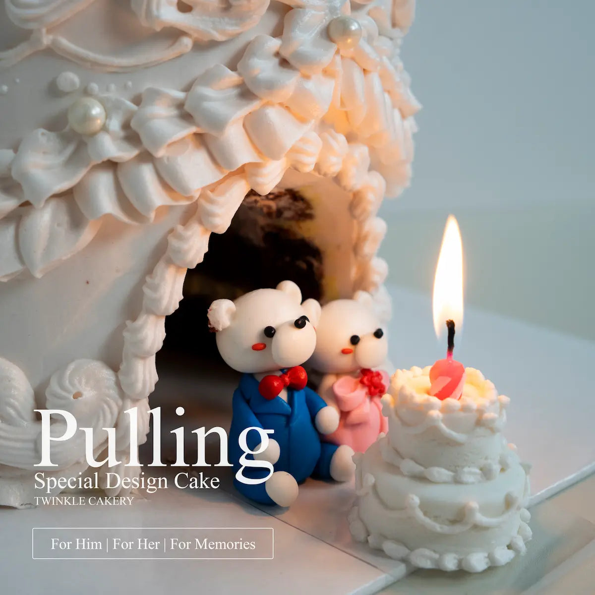 Romantic Couple Pulling Cake – Selangor/KL Delivery