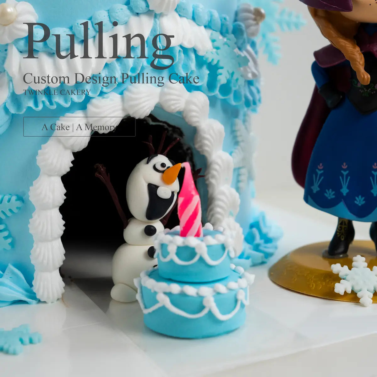 Frozen Pulling Cake with Elsa Topper – Selangor Delivery