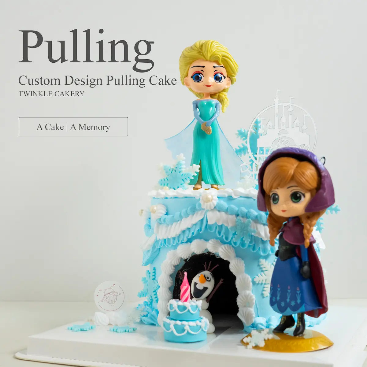 Frozen Pulling Cake with Elsa Topper – Selangor Delivery