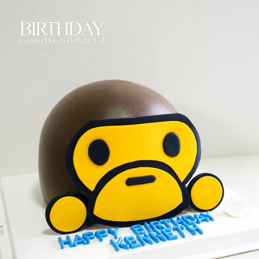 Artisanal Baby Milo cake featuring 100% edible handmade fondant and smooth buttercream finish in Puchong.