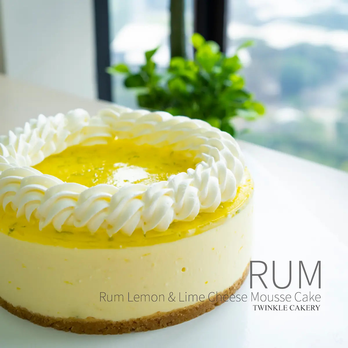 Close-Up of Lemon & Lime Zest in Alcohol Cheesecake -delivery Kuala Lumpur