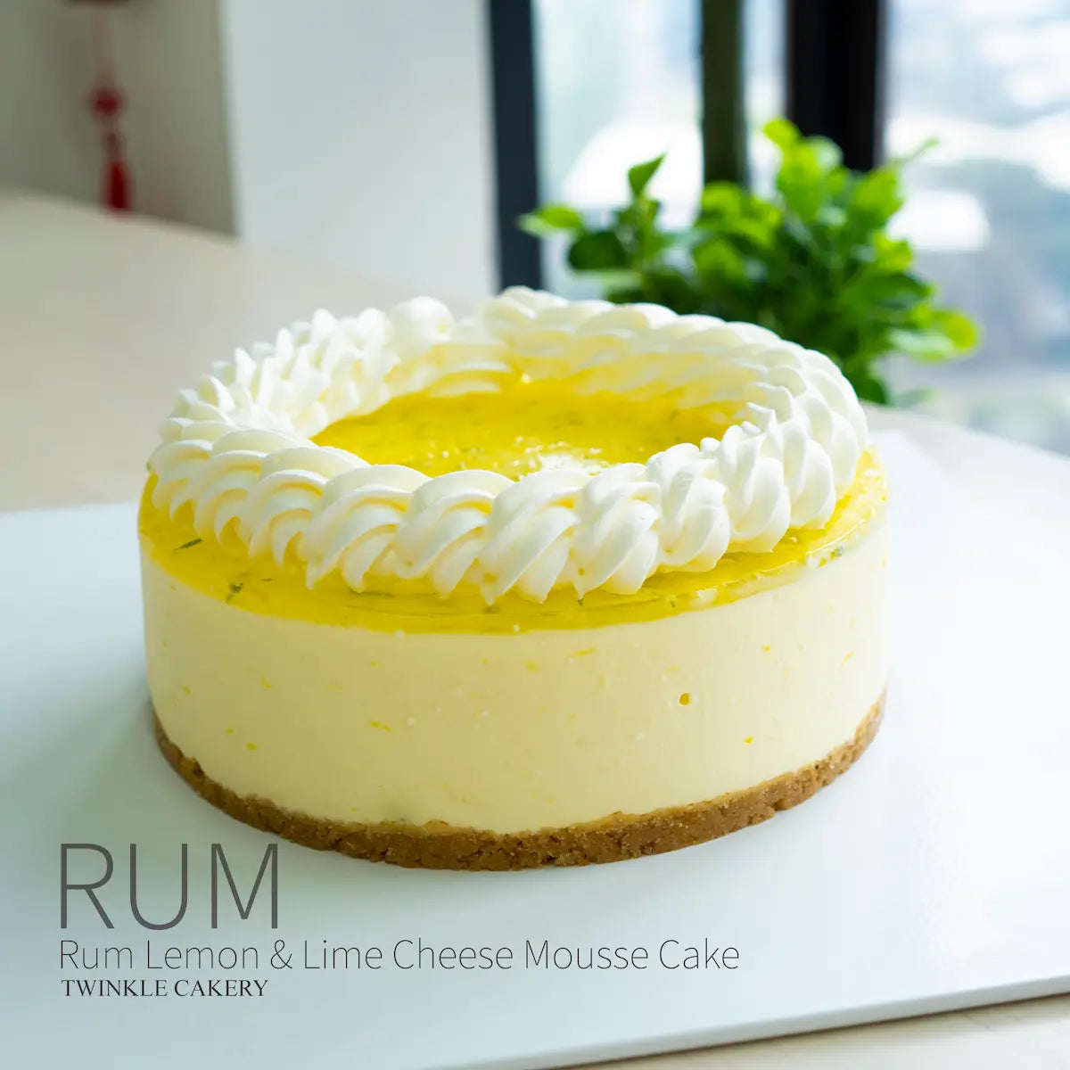 Rum Lemon Lime Alcohol Cheesecake - Boozy Alcohol Citrus Dessert Delivery Kuala Lumpur