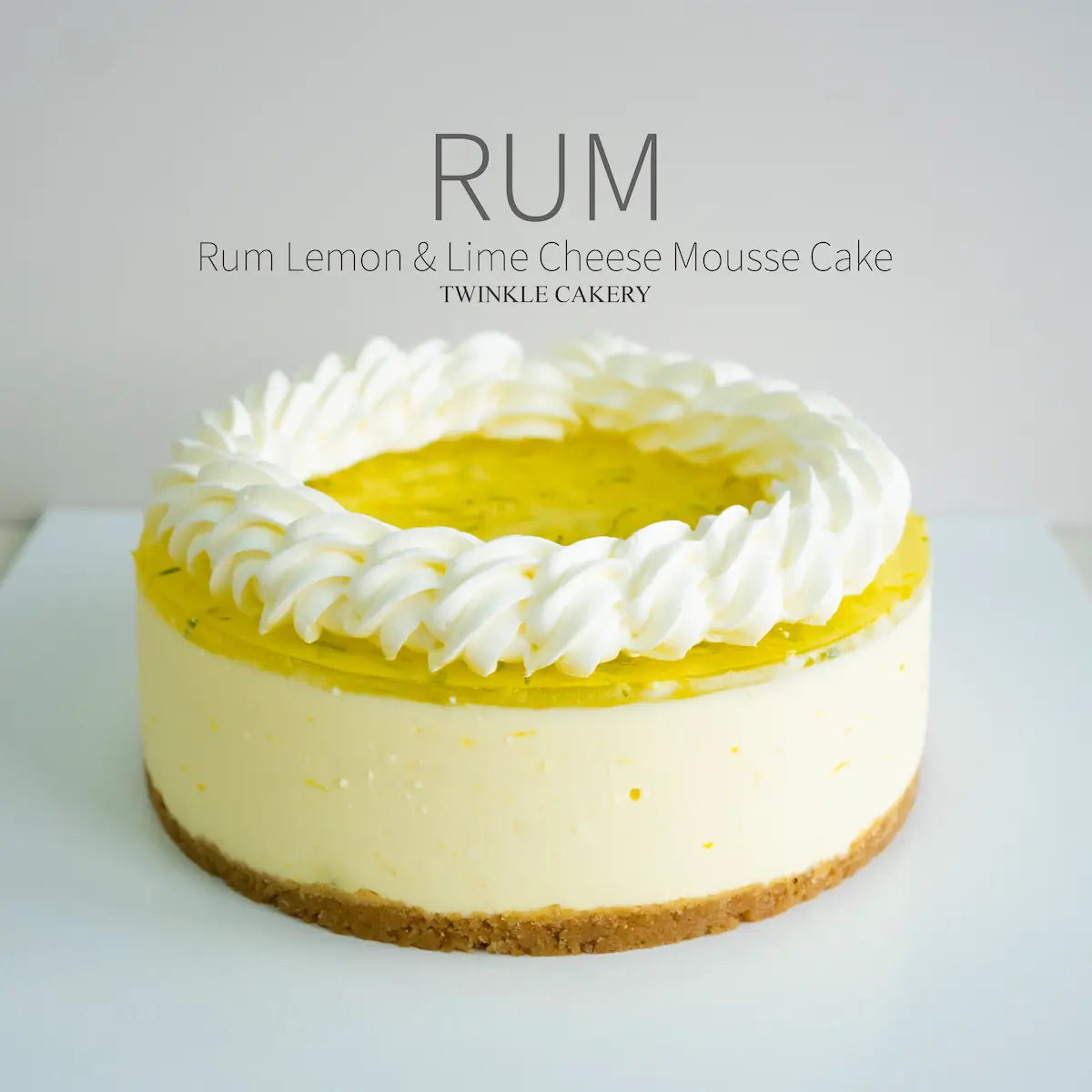 Rum Lemon Lime Alcohol Cheesecake - Boozy Alcohol Citrus Dessert Delivery Selangor