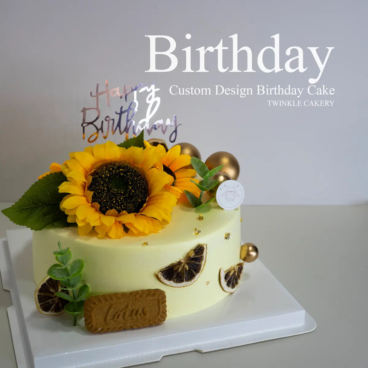 Vibrant sunflower birthday cake with stunning design - Cheerful cake delivery KL/Selangor