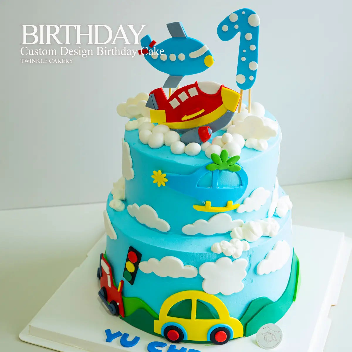Transportation theme cake in vehicle-themed birthday party setting - Kuala Lumpur