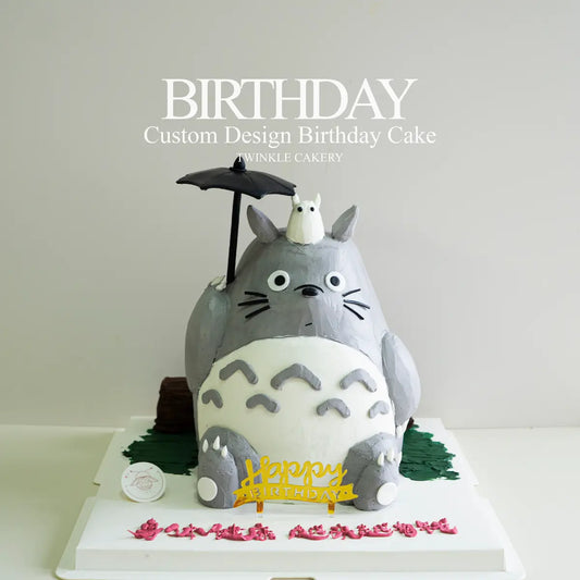 3D Handcrafted Totoro birthday cake - My Neighbor Totoro Studio Ghibli cake delivery in Selangor & KL