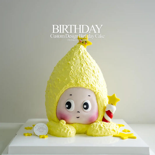 3D Twinkle Twinkle birthday cake made with detailed fondant and cream artistry in KL and Selangor.