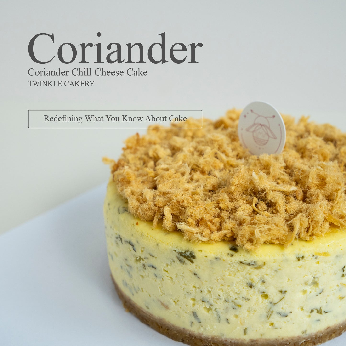 Coriander Baked Cheese Cake