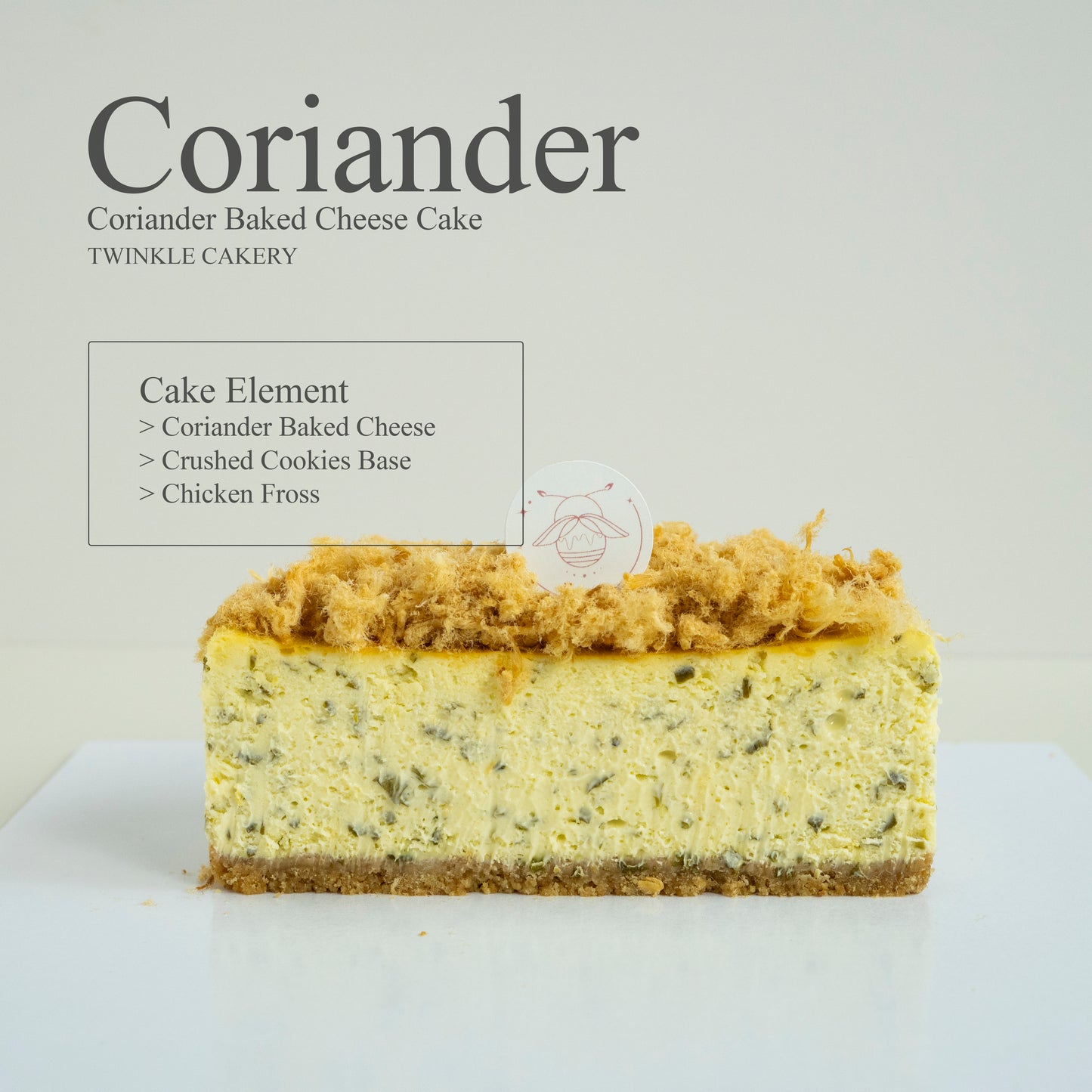 Coriander Baked Cheese Cake