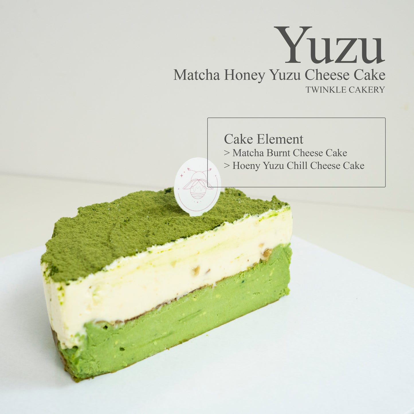 Matcha Honey Yuzu Cheese Cake