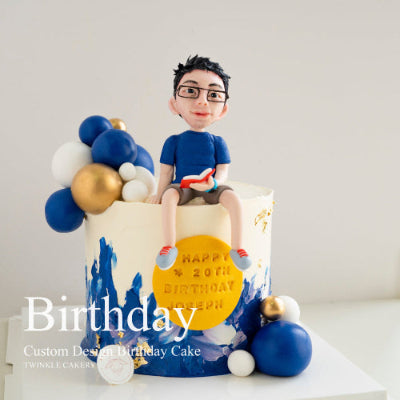 Custom Human Figure Birthday Cake with Edible Figurines - KL / Selangor  Delivery