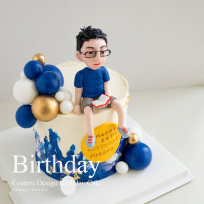Custom Human Figure Birthday Cake with Edible Figurines - KL / Selangor  Delivery