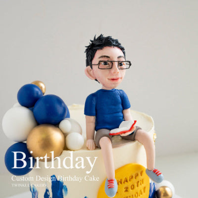 Custom Human Figure Birthday Cake with Edible Figurines - KL / Selangor  Delivery