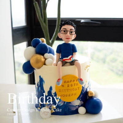 Custom Human Figure Birthday Cake with Edible Figurines - KL / Selangor  Delivery