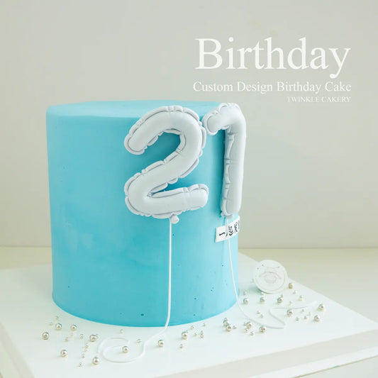 Elegant Minimalist Birthday Cake  - KL & Selangor Delivery