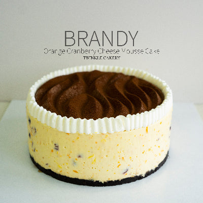 Alcohol-infused brandy orange cranberry cheesecake for events in Selangor