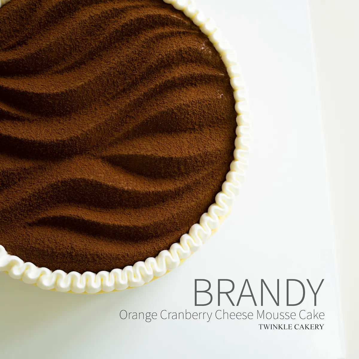 Top View of Brandy Orange Cheesecake - Chocolate Moist & Chocolate Ganache Filling in KL