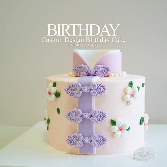 Elegant Cheong Sam birthday cake for Mother - Chinese dress design cake delivery in Selangor & KL