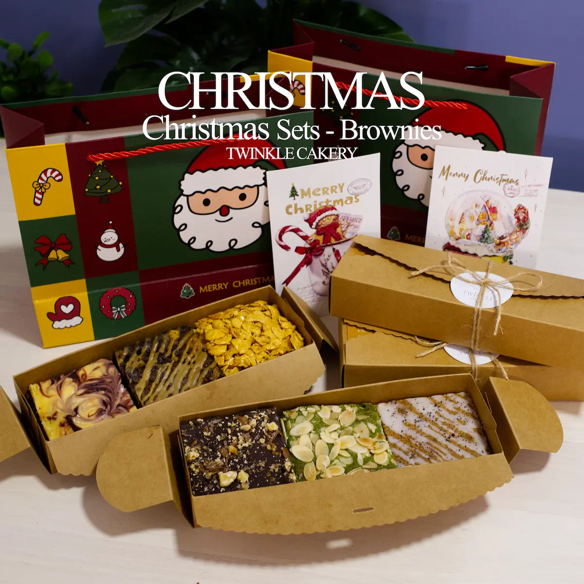 Christmas Brownie Gift Sets A & B with 6 premium flavors - Kuala Lumpur Selangor