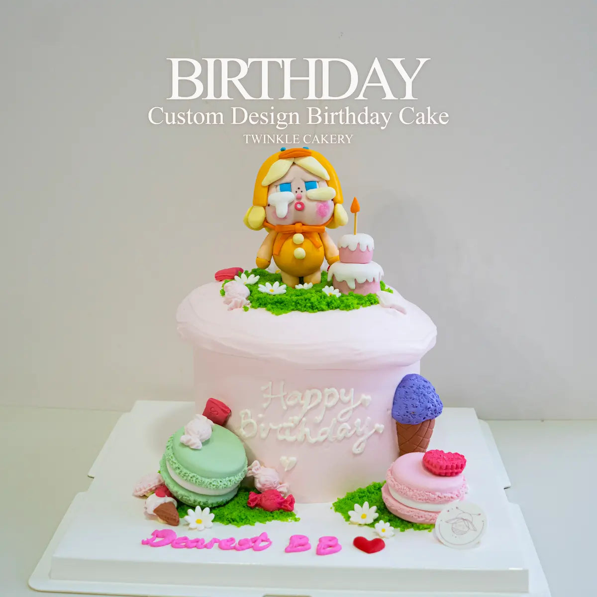 Crying Baby meme birthday cake with viral cartoon topper - delivery in Selangor & KL
