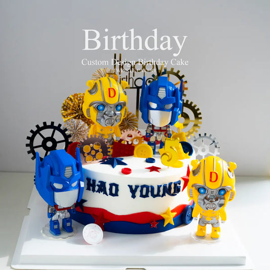 Custom Transformer Birthday Cake with Optimus Prime - Kuala Lumpur Delivery