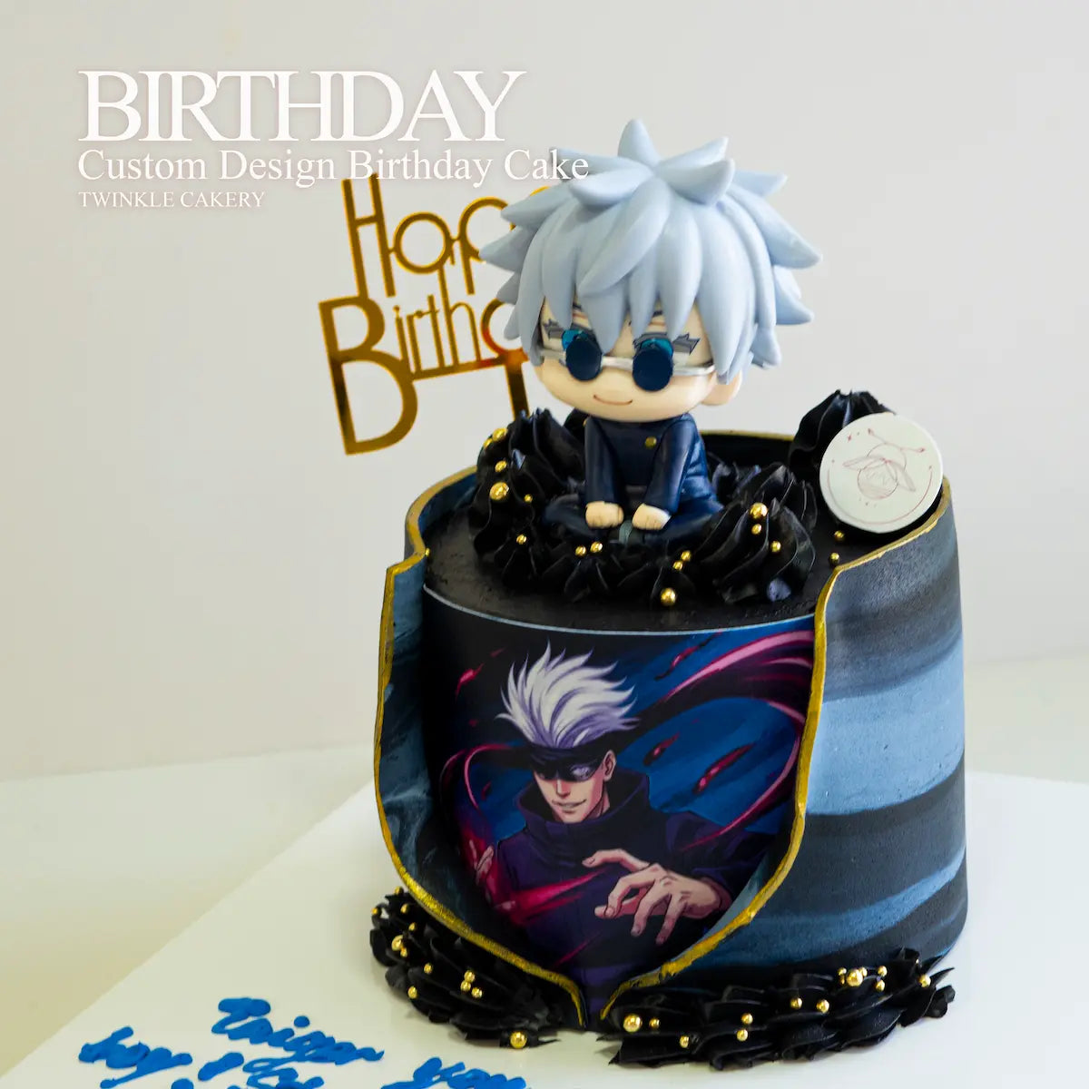 Gojo's Infinity technique and cursed energy effects on birthday cake - Kuala Lumpur