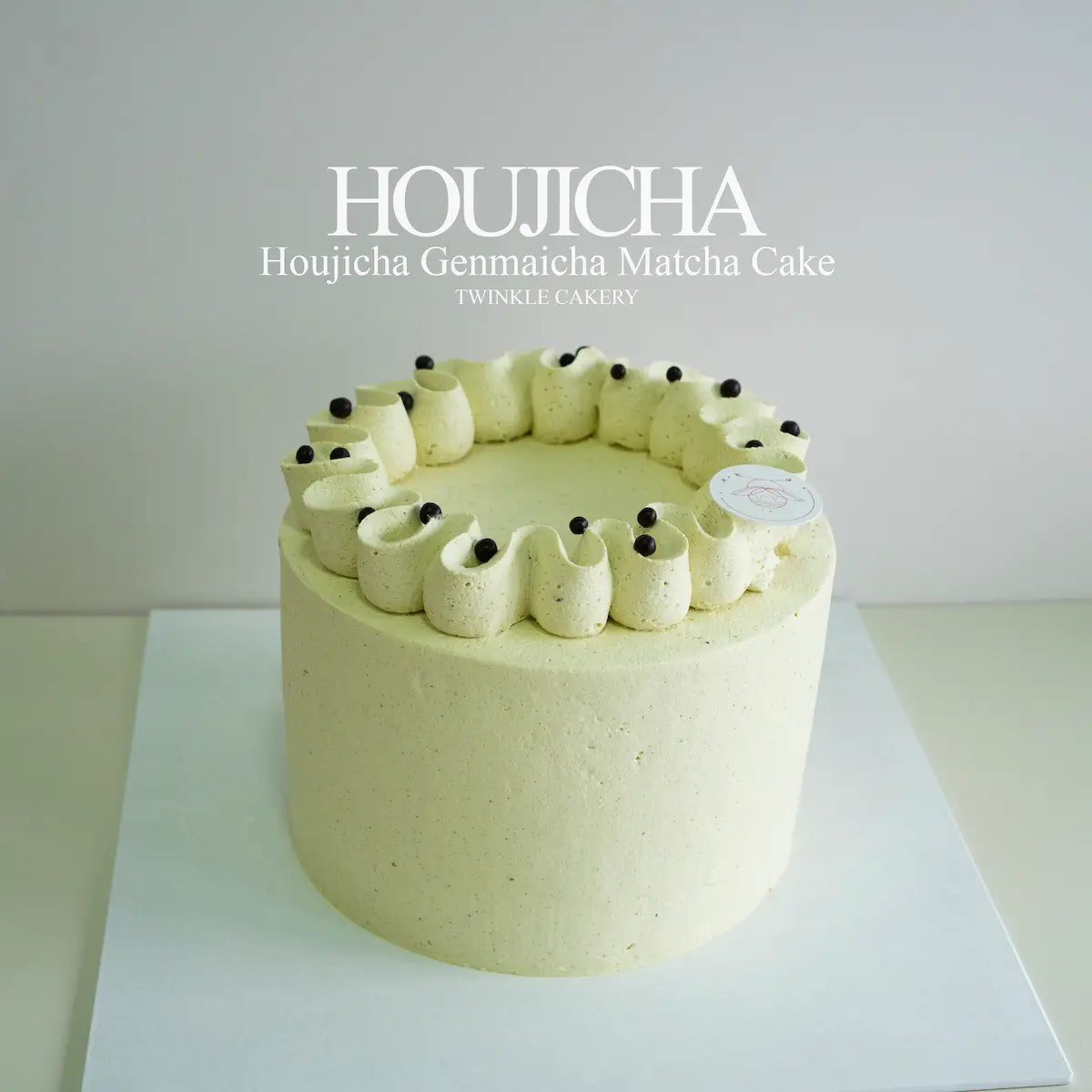 Houjicha Genmaicha Matcha chiffon cake with genmaicha fresh cream by Twinkle Cakery KL Selangor