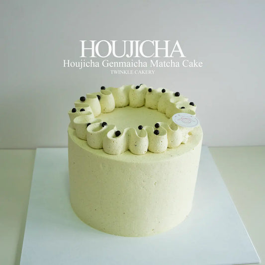 Houjicha Genmaicha Matcha chiffon cake with genmaicha fresh cream by Twinkle Cakery KL Selangor