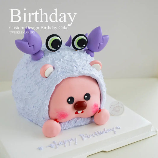 3D Loopy character with Scorpio zodiac design - Custom birthday cake KL/Selangor