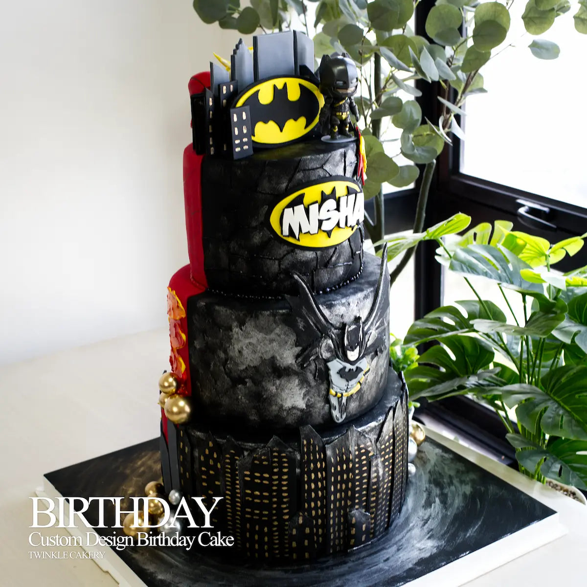 Grand and elegant 3-tier dual-theme cake safely packed for delivery across KL and Selangor.