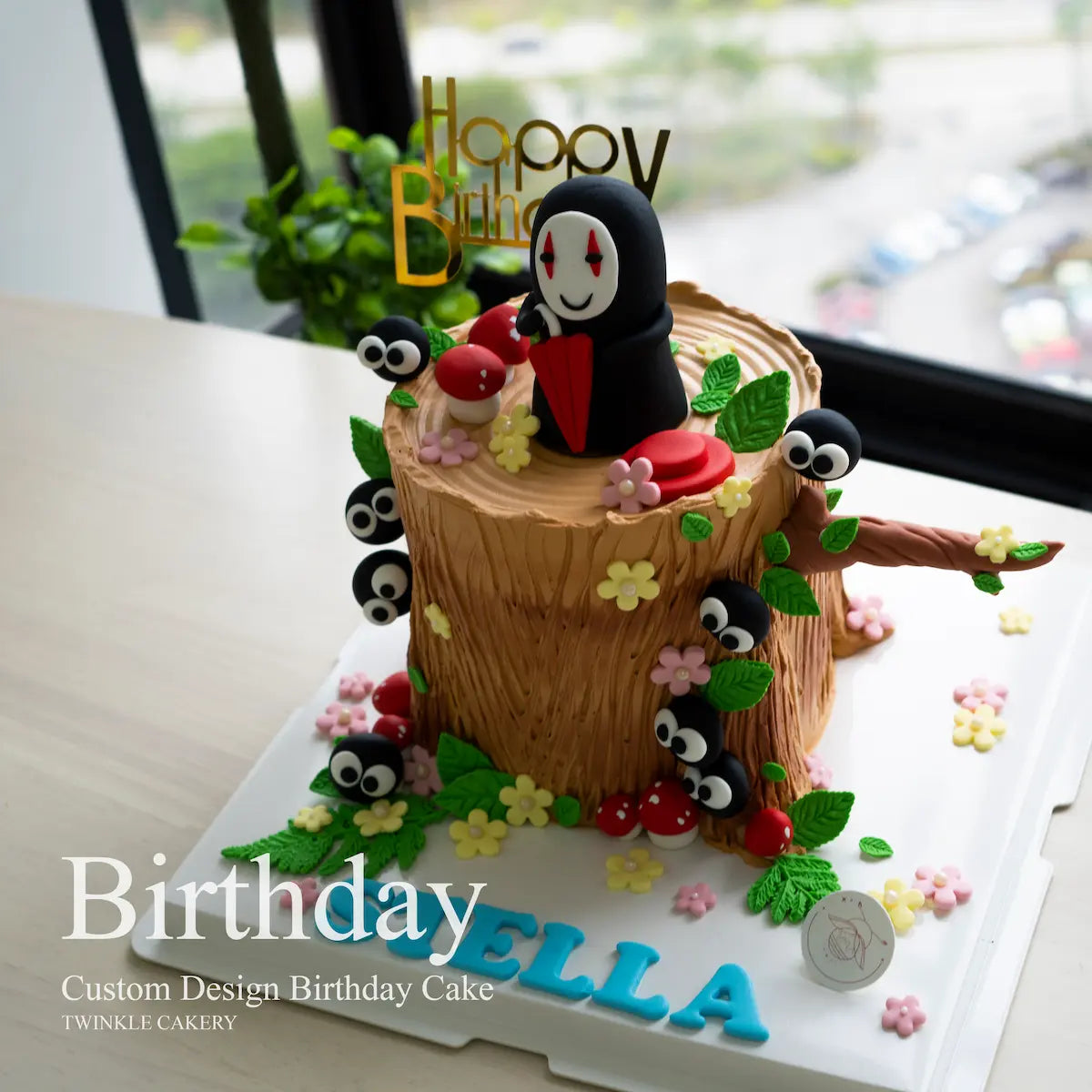 No Face cake with themed decorations - custom anime birthday cake Selangor