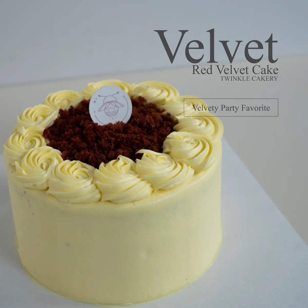 Close-up of slicing a fondant-free premium Red Velvet birthday cake made with ingredients from halal certified shops for an event in Puchong or Serdang