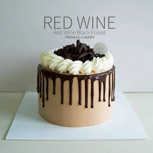 Alcohol-infused Red Wine Black Forest Cake with Cherry Filling - Selangor Delivery