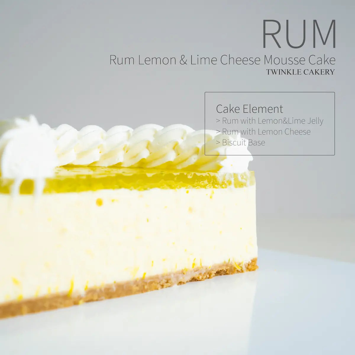 Layered Rum Cheesecake - Lemon-Lime Mousse & Alcohol-Infused Crust Selangor