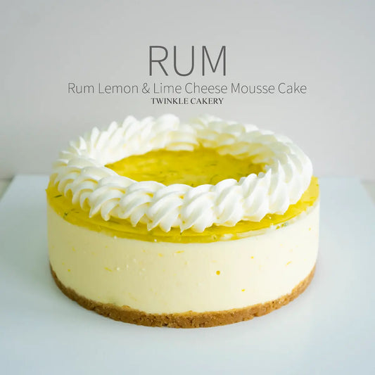 Rum Lemon Lime Alcohol Cheesecake - Boozy Alcohol Citrus Dessert Delivery Selangor