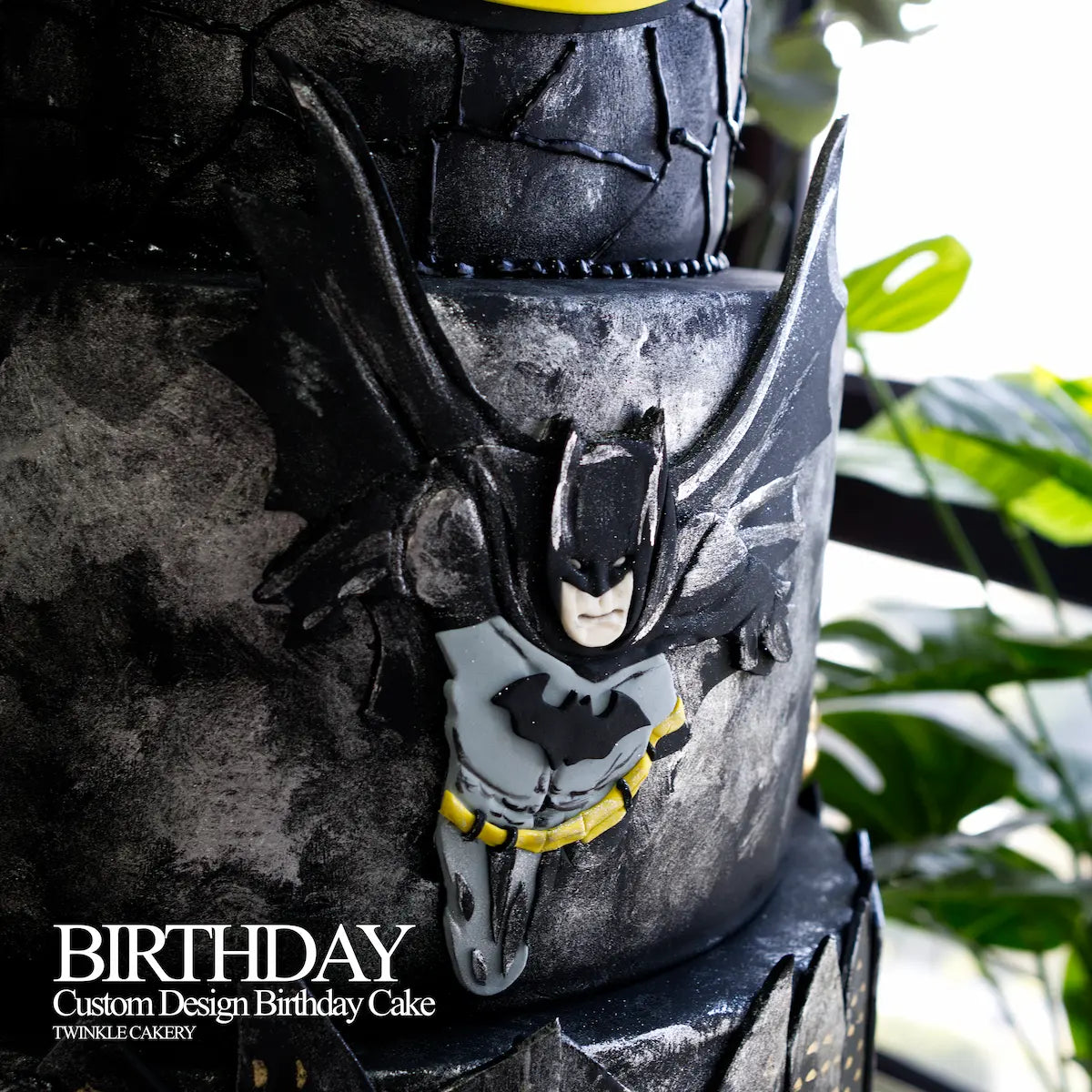 Custom birthday nameplate for Misha on a dual-theme sibling cake delivered to Sri Petaling.