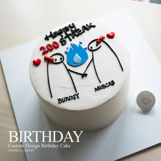 Minimalist Love Birthday Cake Delivery Selangor/KL