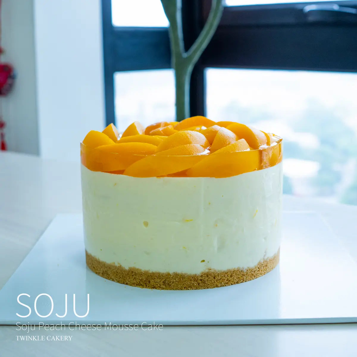 Soju Peach Alcohol Cheesecake - Korean Soju Dessert Delivery Kuala Lumpur