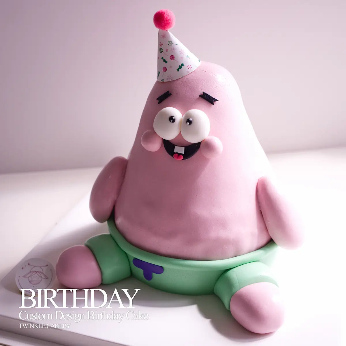 3D SpongeBob cake with included free birthday candles, knife, and matches